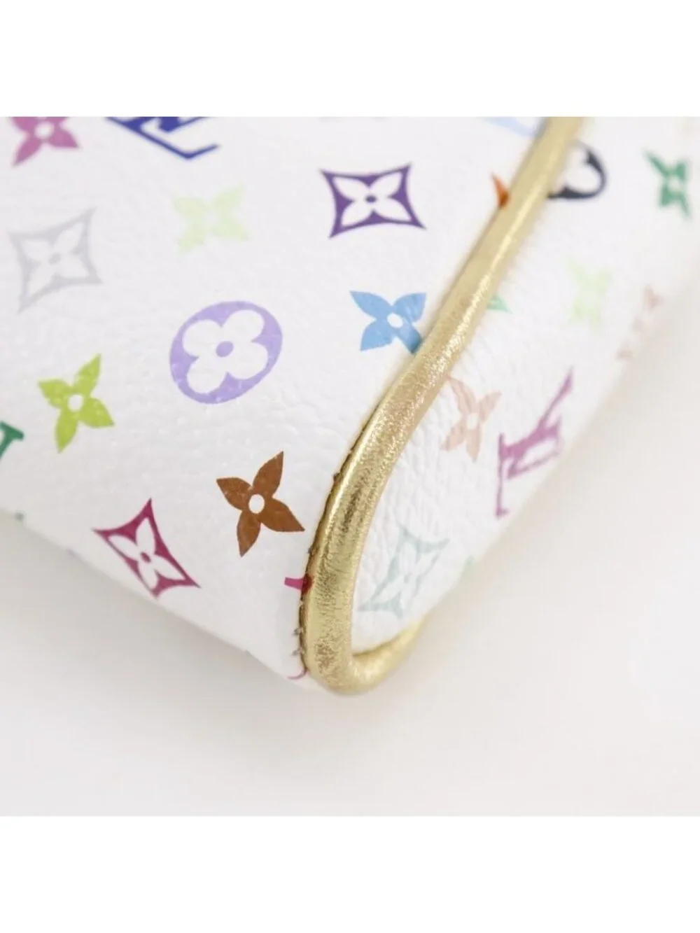 Louis Vuitton Kate Pouch Monogram Multicolor Blanc White Clutch - Picture 4 of 10